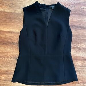 ANN TAYLOR Black Peplum Sleeveless Shell Contemporary Business Professional Sz 4